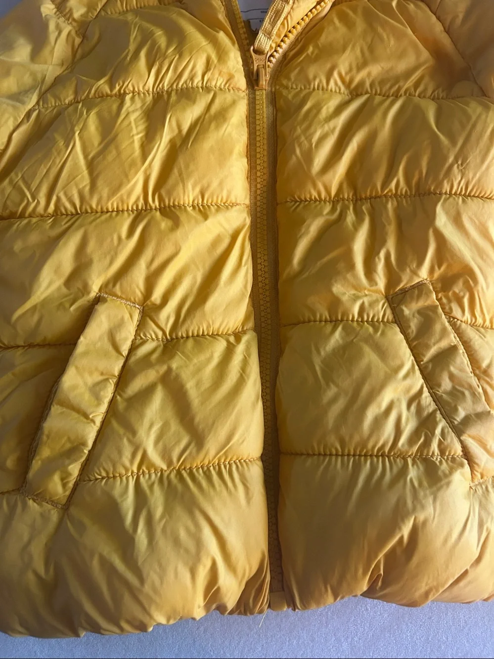 Old Navy Yellow Hooded Puffer Jacket for Kids